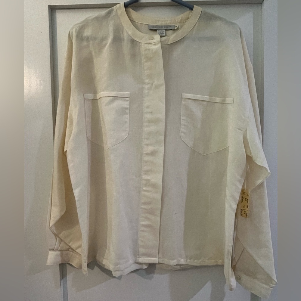 Vintage Geoffrey Beene Linen And Cotton Blouse